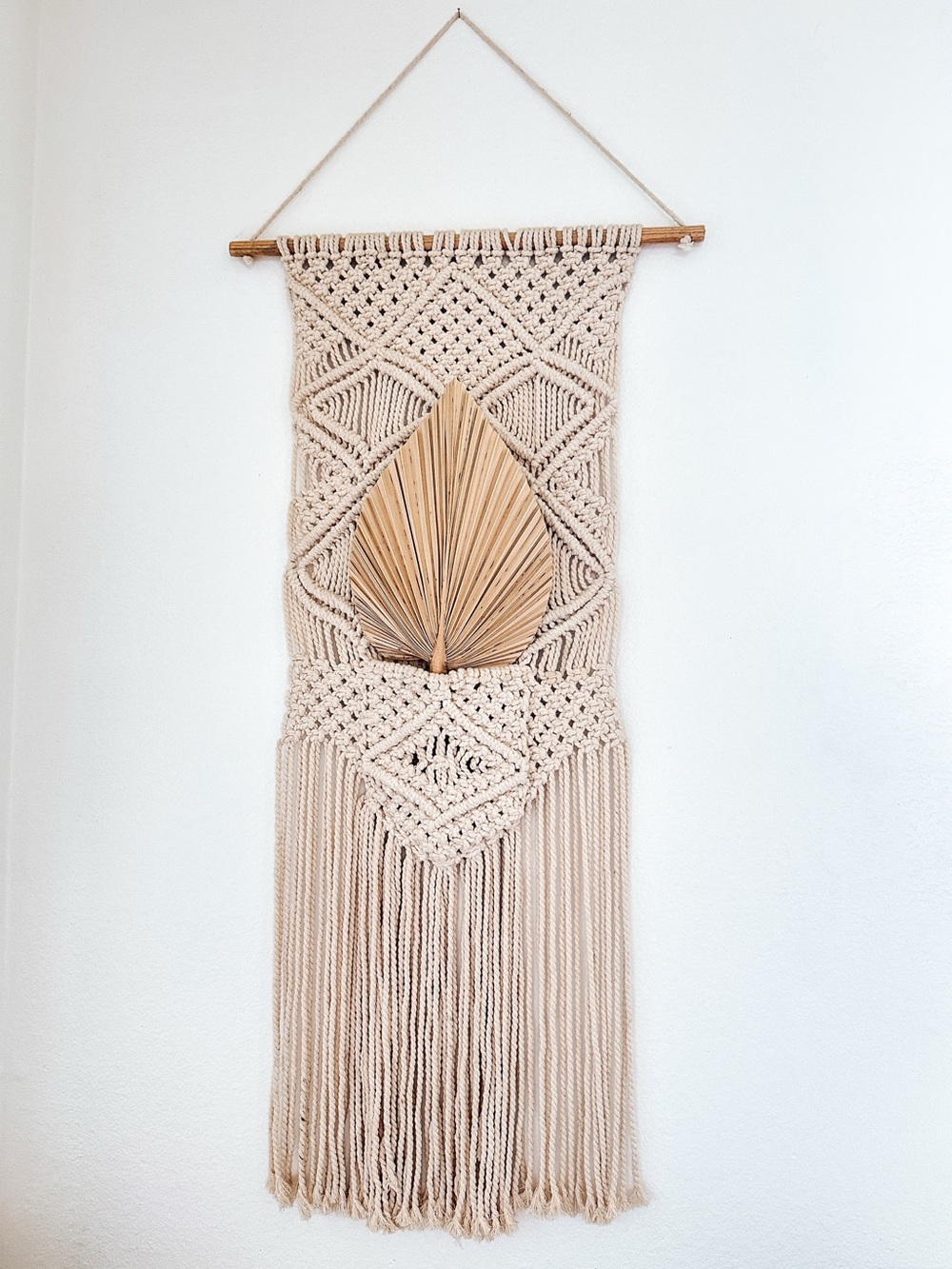 Large Macrame Wall Hanging with pocket